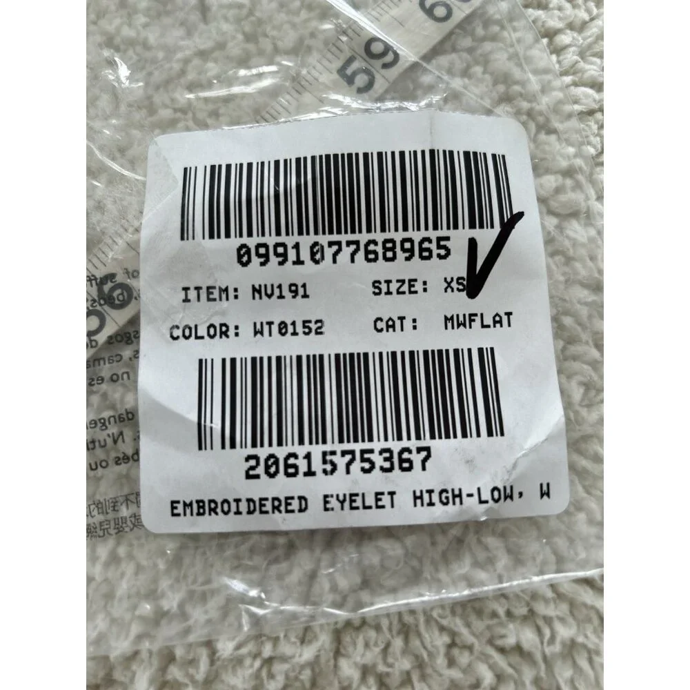 Madewell $118 Women's Embroidered Eyelet High-Low Tank White Salt Linen XS NV191 - Picture 15 of 15